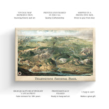 Load image into Gallery viewer, Digitally Restored and Enhanced 1904 Yellowstone National Park Map Canvas Art - Canvas Wrap Vintage Yellowstone Map - History Map of Yellowstone - Old Yellowstone National Park Wall Art Poster