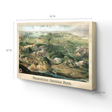 Load image into Gallery viewer, Digitally Restored and Enhanced 1904 Yellowstone National Park Map Canvas Art - Canvas Wrap Vintage Yellowstone Map - History Map of Yellowstone - Old Yellowstone National Park Wall Art Poster