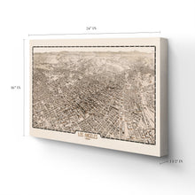 Cargar imagen en el visor de la galería, Digitally Restored and Enhanced 1909 Los Angeles Canvas Art - Canvas Wrap Vintage Map of Los Angeles California - Old Los Angeles City Map Print - City & Suburban Street Map of Los Angeles Wall Art