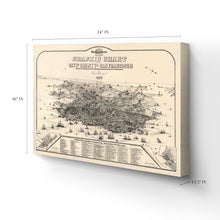 Cargar imagen en el visor de la galería, Digitally Restored and Enhanced 1875 San Francisco Canvas - Canvas Wrap Vintage Map of San Francisco Wall Art - Old San Francisco Poster - Graphic Chart of the City & County of San Francisco Map Print