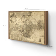 Load image into Gallery viewer, Digitally Restored and Enhanced 1769 Boston Canvas Art - Canvas Wrap Vintage Map of Boston Wall Art - Old Boston Massachusetts Map - New Plan of The Great Town of Boston in New England in America
