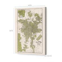 Cargar imagen en el visor de la galería, Digitally Restored and Enhanced 1909 Los Angeles Canvas - Canvas Wrap Vintage Map of Los Angeles California - Old Los Angeles Street Map - Historic City & Suburban Street Map of Los Angeles Wall Art Poster