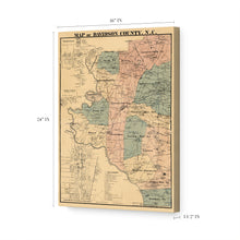 Load image into Gallery viewer, Digitally Restored and Enhanced - 1890 Davidson County Map Canvas Art - Canvas Wrap Vintage Davidson North Carolina Map Print - Old Davidson County North Carolina Wall Art - Restored Davidson NC Poster