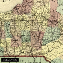 Load image into Gallery viewer, Digitally Restored and Enhanced 1875 New York Map Canvas Art - Canvas Wrap Vintage Map of New York Wall Art - Old New York Poster - Restored Map of NY State - Plan of the State of New York Map Poster