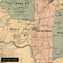 Load image into Gallery viewer, Digitally Restored and Enhanced - 1890 Davidson County Map Canvas Art - Canvas Wrap Vintage Davidson North Carolina Map Print - Old Davidson County North Carolina Wall Art - Restored Davidson NC Poster