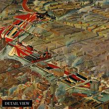 Load image into Gallery viewer, Digitally Restored and Enhanced 1902 Chicago Map Canvas Art - Canvas Wrap Vintage Chicago Map Wall Art - Historic Chicago Map Poster - Old Terminals of Chicago & North-Western Railway Map