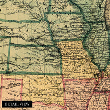 Cargar imagen en el visor de la galería, Digitally Restored and Enhanced 1862 USA Map Canvas Art - Canvas Wrap Vintage Map of USA Wall Art - Old United States Map Print - Restored USA Map Poster - Bacon's Military Map of the United States