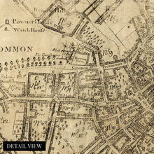 Load image into Gallery viewer, Digitally Restored and Enhanced 1769 Boston Canvas Art - Canvas Wrap Vintage Map of Boston Wall Art - Old Boston Massachusetts Map - New Plan of The Great Town of Boston in New England in America
