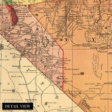 Load image into Gallery viewer, Digitally Restored and Enhanced 1893 Nevada Map Canvas Art - Canvas Wrap Vintage Nevada Wall Art - Historic Nevada Map Poster - Old Nevada Poster - Indexed County & Township Map of Nevada State