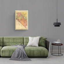 Load image into Gallery viewer, Digitally Restored and Enhanced 1893 Nevada Map Canvas Art - Canvas Wrap Vintage Nevada Wall Art - Historic Nevada Map Poster - Old Nevada Poster - Indexed County & Township Map of Nevada State