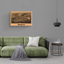 Load image into Gallery viewer, Digitally Restored and Enhanced 1882 Ithaca Map Canvas Art - Canvas Wrap Vintage Map of Ithaca New York Poster - Restored Ithaca NY Map - Old Ithaca New York Map - Bird's Eye View of Ithaca New York