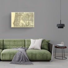 Load image into Gallery viewer, Digitally Restored and Enhanced 1876 Map of Oregon Canvas Art - Canvas Wrap Vintage Oregon Map - Old Map Of Oregon - Restored Indexed Map of Oregon State Wall Art Poster