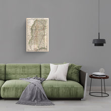 Load image into Gallery viewer, Digitally Restored and Enhanced 1888 Mississippi Map - Canvas Wrap Vintage State Map of Mississippi - Old Mississippi State Map - Railroad Commissioner's Wall Map of Mississippi Wall Art Poster