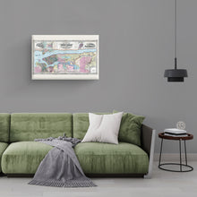 Cargar imagen en el visor de la galería, Digitally Restored and Enhanced 1857 New York State Map Canvas - Canvas Wrap Vintage New York Map Art - Old Map of NY Poster - Historic New York Wall Art - Restored City & County Map of New York State