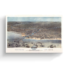 Cargar imagen en el visor de la galería, Digitally Restored and Enhanced 1868 Chicago Map Canvas - Canvas Wrap Vintage Chicago Wall Art - History Map of Chicago Poster - Old Chicago Map Wall Art - Chicago Map Poster from Schiller Street