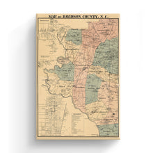 Load image into Gallery viewer, Digitally Restored and Enhanced - 1890 Davidson County Map Canvas Art - Canvas Wrap Vintage Davidson North Carolina Map Print - Old Davidson County North Carolina Wall Art - Restored Davidson NC Poster