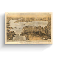 Load image into Gallery viewer, Digitally Restored and Enhanced 1876 San Francisco Canvas Art - Canvas Wrap Vintage Poster Map of San Francisco Poster - Old San Francisco Wall Art - Bird's Eye View of San Francisco City Map Poster