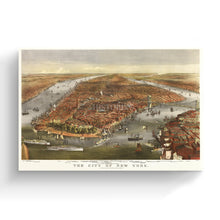 Load image into Gallery viewer, Digitally Restored and Enhanced 1870 Map of New York Canvas Art - Canvas Wrap Vintage New York Map - Restored New York Wall Art - Old Wall Map of New York City Poster - Historic New York City Wall Art