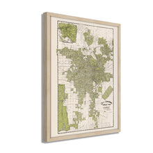 Load image into Gallery viewer, Digitally Restored and Enhanced 1909 Map of Los Angeles California - Framed Vintage Los Angeles Wall Art - Old Los Angeles Street Map - CIty & Suburban Street Map of Los Angeles CA