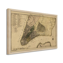 Load image into Gallery viewer, Digitally Restored and Enhanced 1789 New York City Poster Map - Framed Vintage New York Map - Old New York City Wall Art - Restored Plan of New York City Map - Historic NYC Map