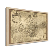 Cargar imagen en el visor de la galería, Digitally Restored and Enhanced 1769 Boston Map Poster - Framed Vintage Map of Boston Wall Art - Old Boston Massachusetts Map - New Plan of The Great Town of Boston in New England