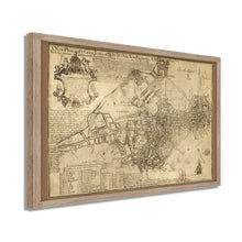 Cargar imagen en el visor de la galería, Digitally Restored and Enhanced 1769 Boston Map Poster - Framed Vintage Map of Boston Wall Art - Old Boston Massachusetts Map - New Plan of The Great Town of Boston in New England