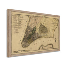 Load image into Gallery viewer, Digitally Restored and Enhanced 1789 New York City Poster Map - Framed Vintage New York Map - Old New York City Wall Art - Restored Plan of New York City Map - Historic NYC Map