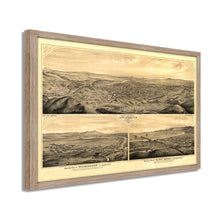 Load image into Gallery viewer, Digitally Restored and Enhanced 1877 Map of Los Angeles California - Framed Vintage Los Angeles Poster - History Map of Los Angeles Poster - Bird's Eye View of Los Angeles Wall Art