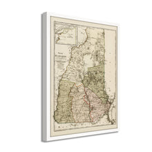 Load image into Gallery viewer, Digitally Restored and Enhanced 1796 New Hampshire Map - Framed Vintage New Hampshire Map - Old Map of New Hampshire - Restored NH Map Art - State Map of New Hampshire Wall Art Poster