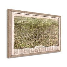 Load image into Gallery viewer, Digitally Restored and Enhanced 1909 Los Angeles City Map Print - Framed Vintage Map of Los Angeles Poster - Old Los Angeles Wall Art - Bird's Eye View Map of Los Angeles California
