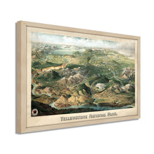 Cargar imagen en el visor de la galería, Digitally Restored and Enhanced 1904 Yellowstone National Park Map - Framed Vintage Yellowstone Map Print - History Map of Yellowstone National Park Poster - Old Yellowstone Wall Art