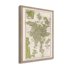 Load image into Gallery viewer, Digitally Restored and Enhanced 1909 Map of Los Angeles California - Framed Vintage Los Angeles Wall Art - Old Los Angeles Street Map - CIty & Suburban Street Map of Los Angeles CA