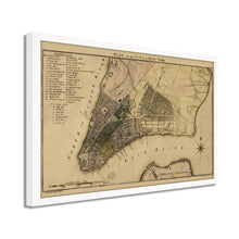 Load image into Gallery viewer, Digitally Restored and Enhanced 1789 New York City Poster Map - Framed Vintage New York Map - Old New York City Wall Art - Restored Plan of New York City Map - Historic NYC Map