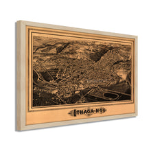 Load image into Gallery viewer, Digitally Restored and Enhanced 1882 Ithaca New York Map - Framed Vintage Ithaca NY Map - Old Ithaca New York Map- Restored Ithaca Map - Bird's Eye View of Ithaca New York Wall Art Poster
