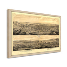 Load image into Gallery viewer, Digitally Restored and Enhanced 1877 Map of Los Angeles California - Framed Vintage Los Angeles Poster - History Map of Los Angeles Poster - Bird's Eye View of Los Angeles Wall Art