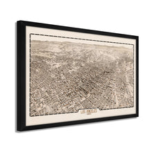 Load image into Gallery viewer, Digitally Restored and Enhanced 1909 Los Angeles Map Poster - Framed Vintage Map of Los Angeles California - Old Los Angeles Wall Art - CIty & Suburban Street Map of Los Angeles CA
