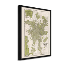 Load image into Gallery viewer, Digitally Restored and Enhanced 1909 Map of Los Angeles California - Framed Vintage Los Angeles Wall Art - Old Los Angeles Street Map - CIty & Suburban Street Map of Los Angeles CA