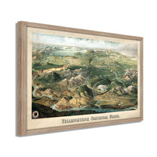 Cargar imagen en el visor de la galería, Digitally Restored and Enhanced 1904 Yellowstone National Park Map - Framed Vintage Yellowstone Map Print - History Map of Yellowstone National Park Poster - Old Yellowstone Wall Art