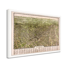 Load image into Gallery viewer, Digitally Restored and Enhanced 1909 Los Angeles City Map Print - Framed Vintage Map of Los Angeles Poster - Old Los Angeles Wall Art - Bird's Eye View Map of Los Angeles California