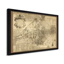 Cargar imagen en el visor de la galería, Digitally Restored and Enhanced 1769 Boston Map Poster - Framed Vintage Map of Boston Wall Art - Old Boston Massachusetts Map - New Plan of The Great Town of Boston in New England