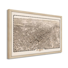 Load image into Gallery viewer, Digitally Restored and Enhanced 1909 Los Angeles Map Poster - Framed Vintage Map of Los Angeles California - Old Los Angeles Wall Art - CIty & Suburban Street Map of Los Angeles CA