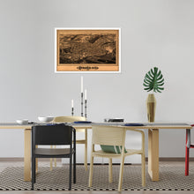 Load image into Gallery viewer, Digitally Restored and Enhanced 1882 Ithaca New York Map - Framed Vintage Ithaca NY Map - Old Ithaca New York Map- Restored Ithaca Map - Bird's Eye View of Ithaca New York Wall Art Poster