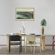 Cargar imagen en el visor de la galería, Digitally Restored and Enhanced 1910 Provincetown MA Map - Framed Vintage Cape Cod Map of Provincetown Wall Art - Old Bird's Eye View Map of Cape Cod Provincetown Massachusetts Poster