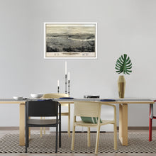 Cargar imagen en el visor de la galería, Digitally Restored and Enhanced 1879 Portland Oregon Map - Framed Vintage Oregon Map - Restored Map of Oregon - Old Bird's Eye View Map of Portland Oregon Wall Art Poster Print