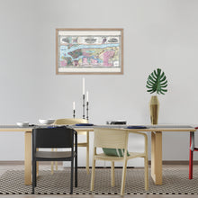 Load image into Gallery viewer, Digitally Restored and Enhanced 1857 Map of New York State Poster -Framed Vintage New York Map Art - Restored Map of NY - Old New York Wall Art - Historic New York State Map Print