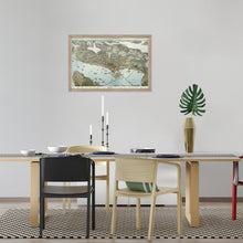 Cargar imagen en el visor de la galería, Digitally Restored and Enhanced 1891 Seattle Map Poster - Framed Vintage Seattle Map Wall Art - Old Seattle Map Art - Bird's Eye View of Seattle & Environs King County Washington