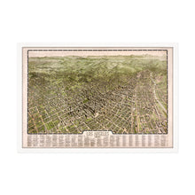 Load image into Gallery viewer, Digitally Restored and Enhanced 1909 Los Angeles City Map Print - Framed Vintage Map of Los Angeles Poster - Old Los Angeles Wall Art - Bird's Eye View Map of Los Angeles California