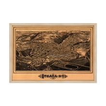 Load image into Gallery viewer, Digitally Restored and Enhanced 1882 Ithaca New York Map - Framed Vintage Ithaca NY Map - Old Ithaca New York Map- Restored Ithaca Map - Bird's Eye View of Ithaca New York Wall Art Poster
