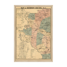 Load image into Gallery viewer, Digitally Restored and Enhanced 1890 Davidson County North Carolina Map Print - Framed Vintage Map of Davidson County North Carolina Wall Art - Old Davidson NC Map Poster