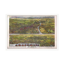 Load image into Gallery viewer, Digitally Restored and Enhanced 1894 Los Angeles Map Poster - Framed Vintage Map of Los Angeles California - Old Los Angeles Wall Art - Bird's Eye View of Los Angeles City Map Print